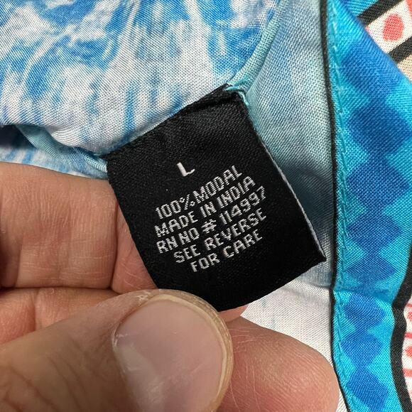 Tolani Collection Open Front Wrap Kimono Womens Large Colorful Boho Art - Picture 6 of 10